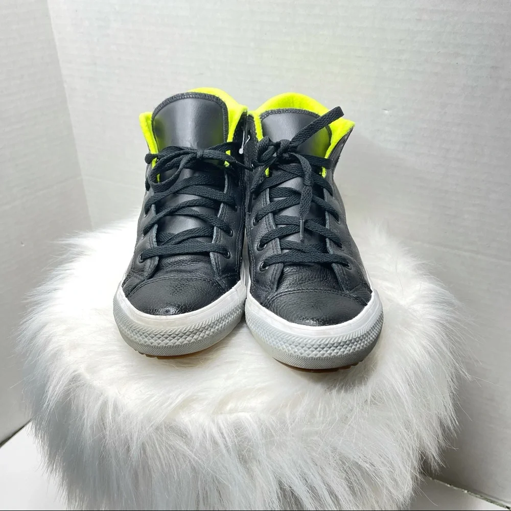 Converse Mid Top Neon Green Fleece Liner